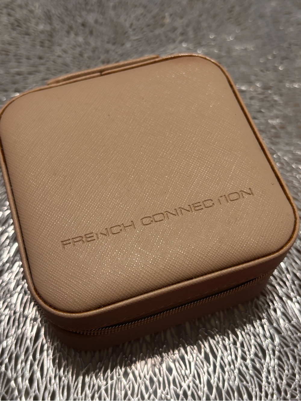 French Connection Beige Travel Toiletry Case